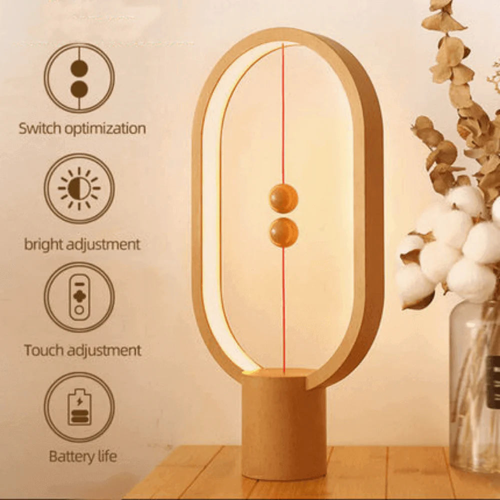 Wireless Balance Ellipse Magnetic Suspend Table Lamp / Night Light / LED Touch Control Lamp