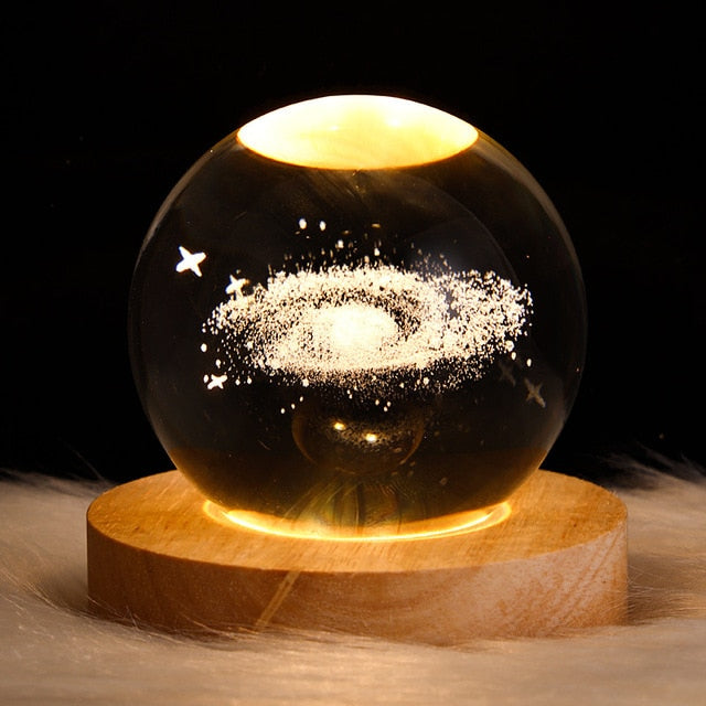 Interstellar Luminous Crystal Ball Night Light / Table Lamp