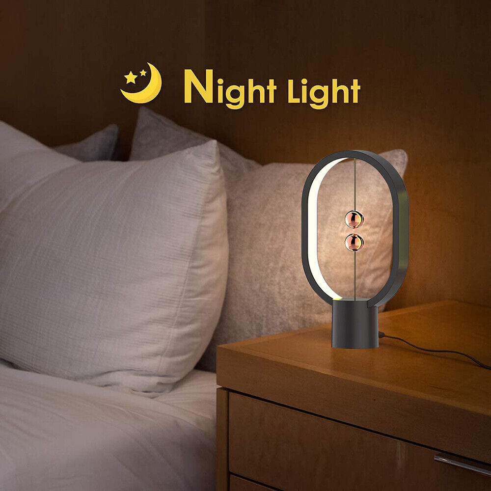 Wireless Balance Ellipse Magnetic Suspend Table Lamp / Night Light / LED Touch Control Lamp