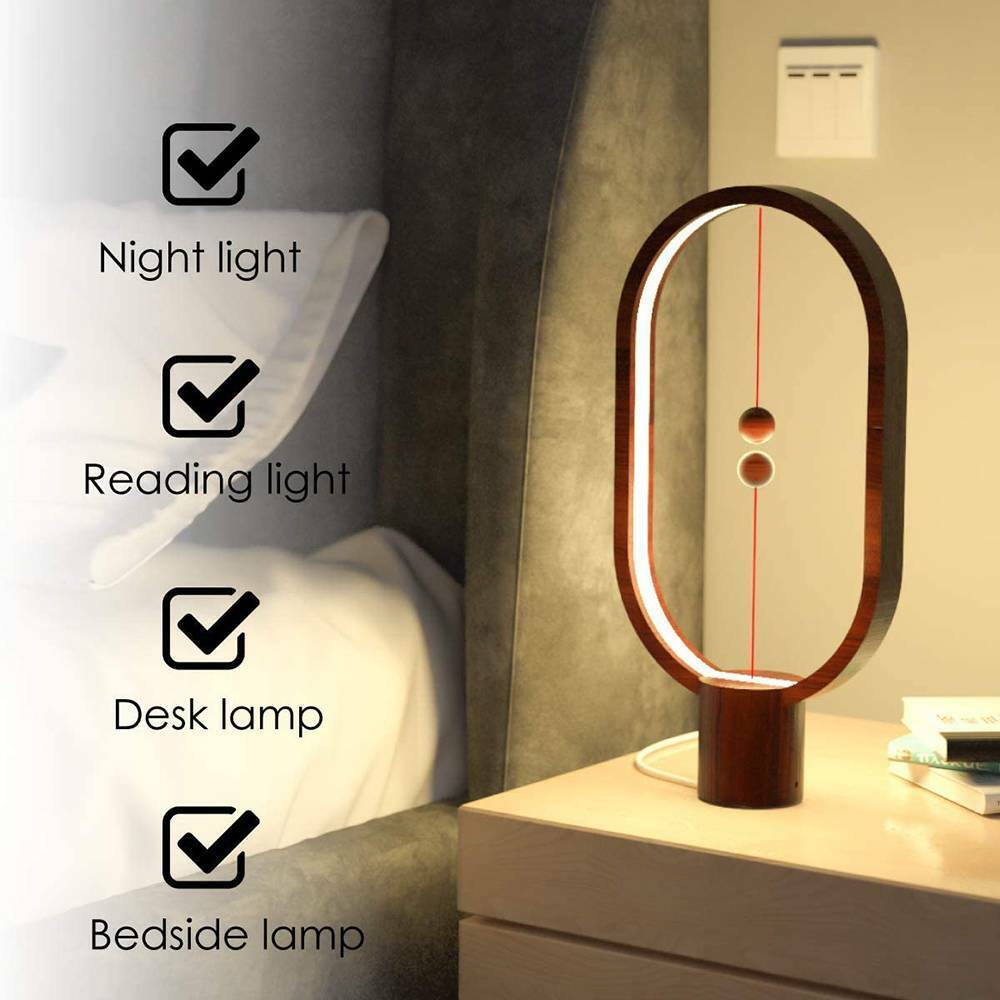 Wireless Balance Ellipse Magnetic Suspend Table Lamp / Night Light / LED Touch Control Lamp