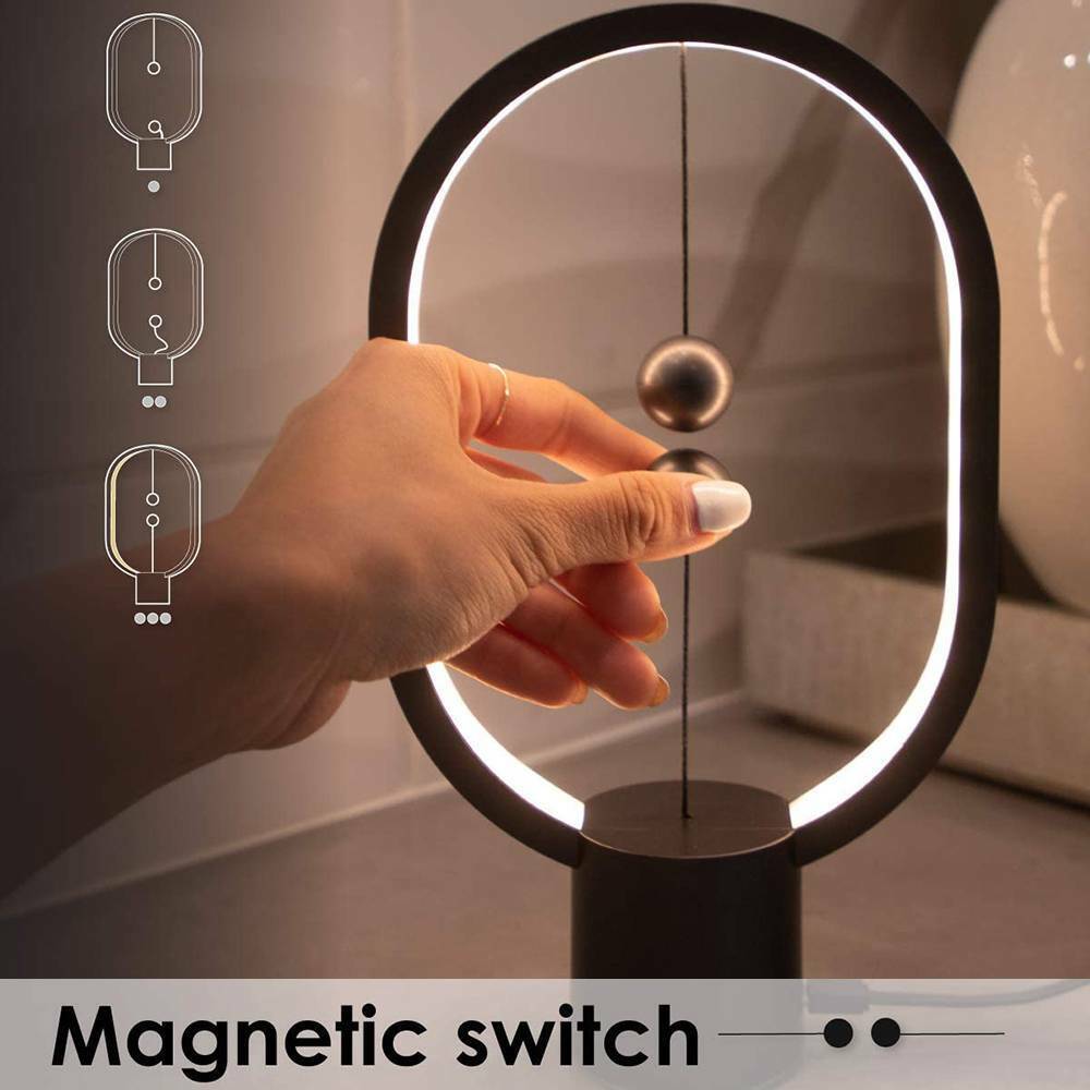 Wireless Balance Ellipse Magnetic Suspend Table Lamp / Night Light / LED Touch Control Lamp