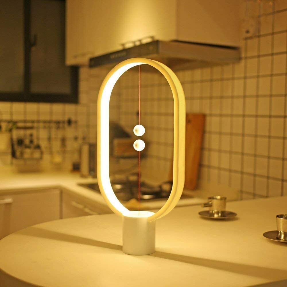 Wireless Balance Ellipse Magnetic Suspend Table Lamp / Night Light / LED Touch Control Lamp