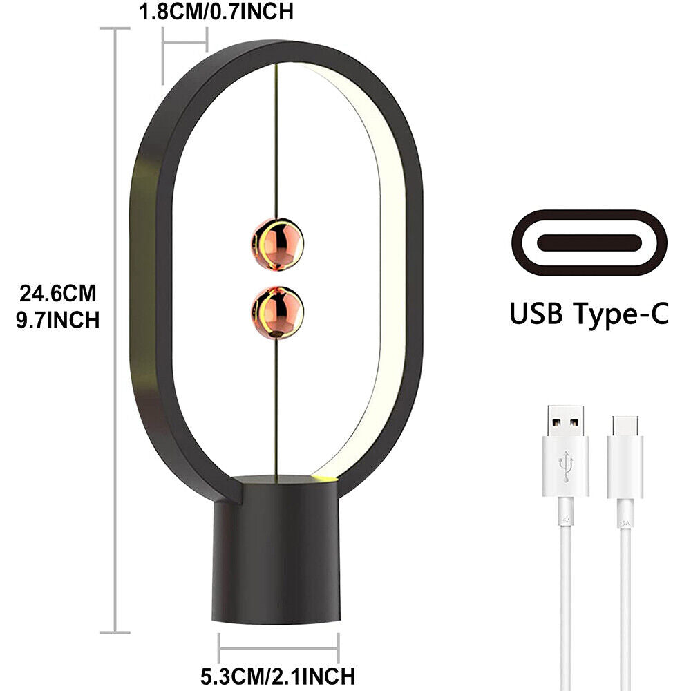 Wireless Balance Ellipse Magnetic Suspend Table Lamp / Night Light / LED Touch Control Lamp