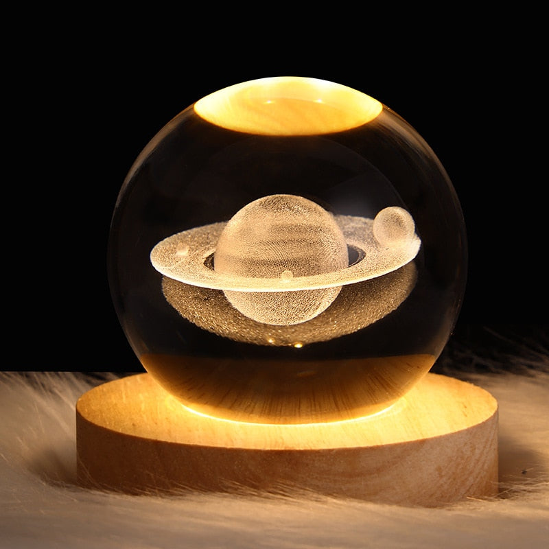 Interstellar Luminous Crystal Ball Night Light / Table Lamp