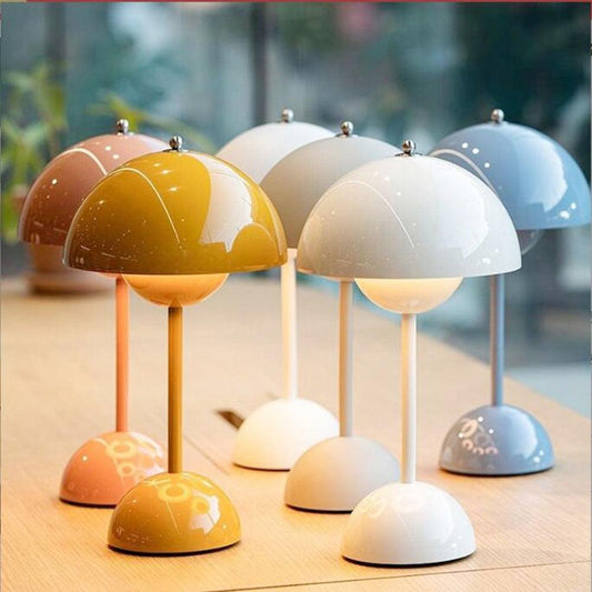 Modern Danish Minimalist Rechargeable Wireless Mushroom Table Lamp (Flowerpot VP9)