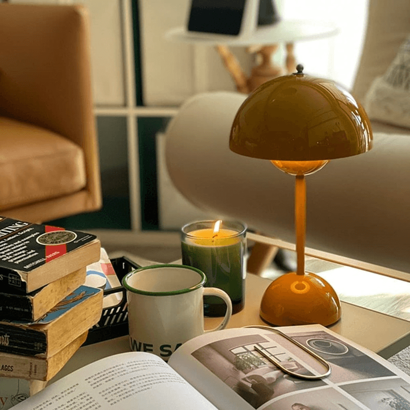 Modern Danish Minimalist Rechargeable Wireless Mushroom Table Lamp (Flowerpot VP9)