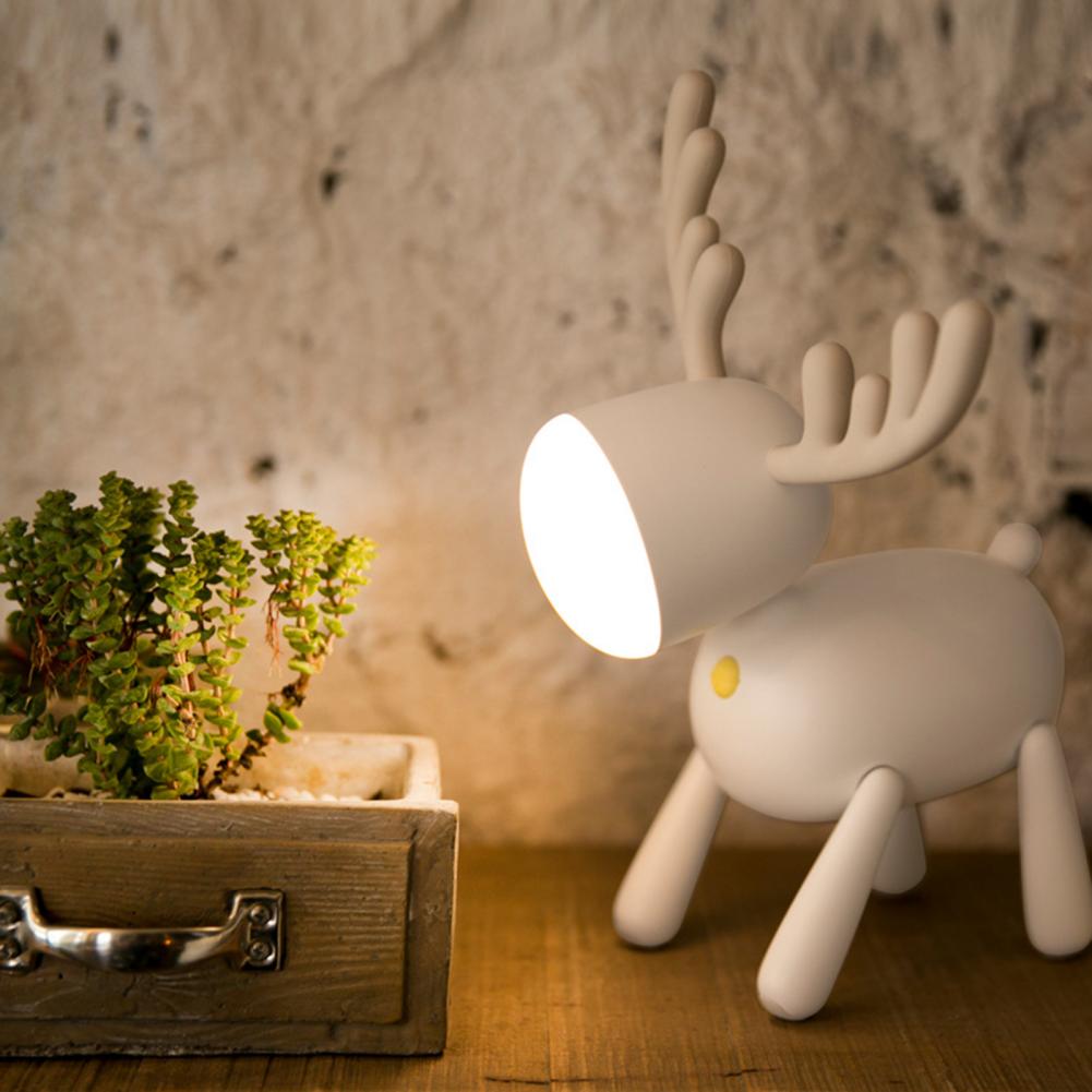 Neo Pop Art Sculptural Table Lamp with Adjustable Brightness. (4 Dog & Elk Designs to Choose From)