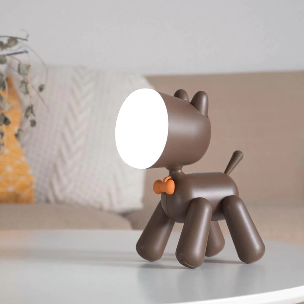 Neo Pop Art Sculptural Table Lamp with Adjustable Brightness. (4 Dog & Elk Designs to Choose From)