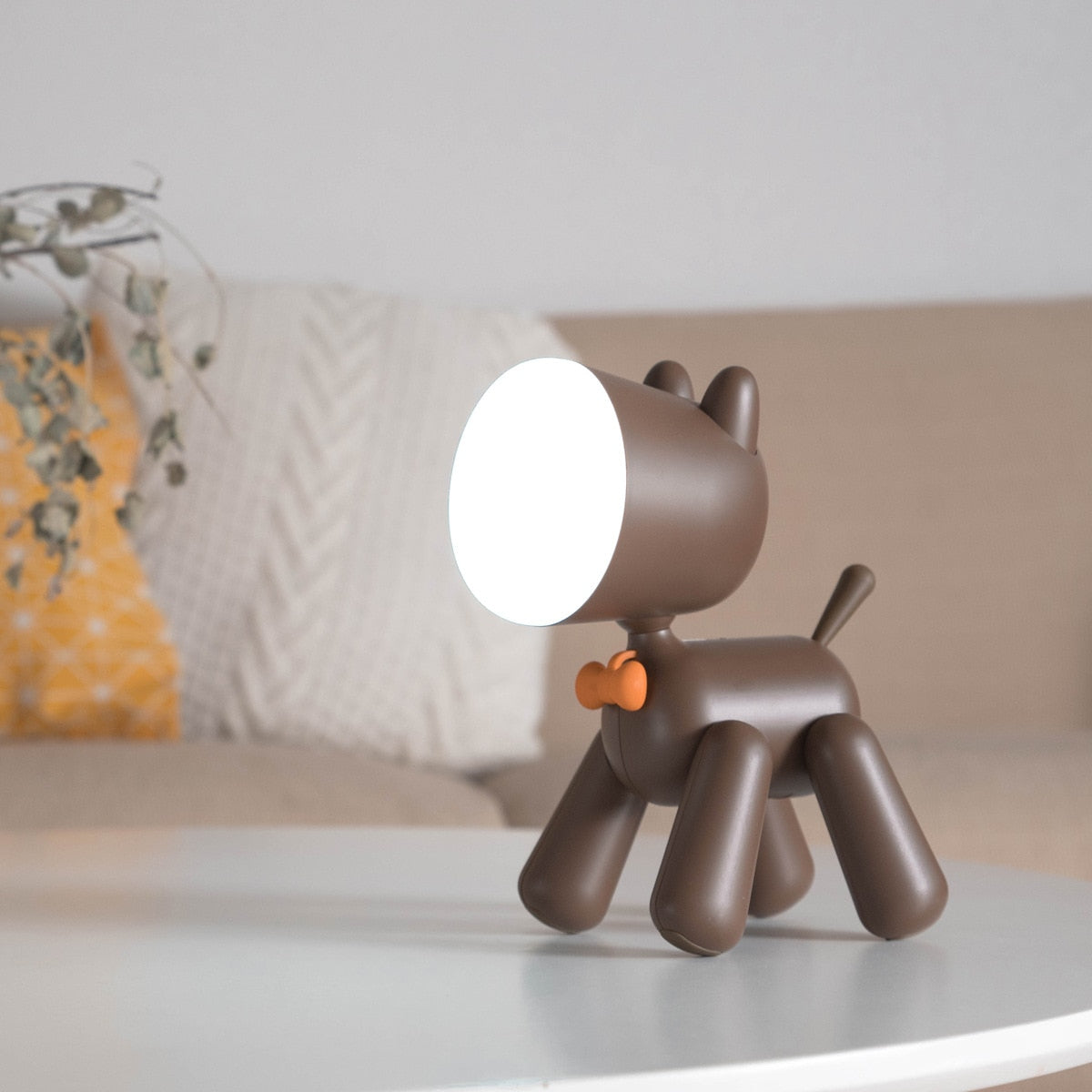 Neo Pop Art Sculptural Table Lamp with Adjustable Brightness. (4 Dog & Elk Designs to Choose From)