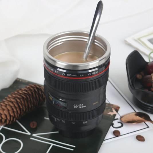 Camera Lens Inspired Insulated Travel Mug Coffee Mug 400ML