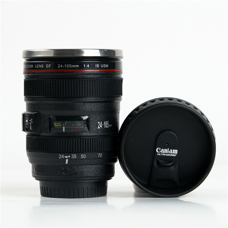 Camera Lens Inspired Insulated Travel Mug Coffee Mug 400ML