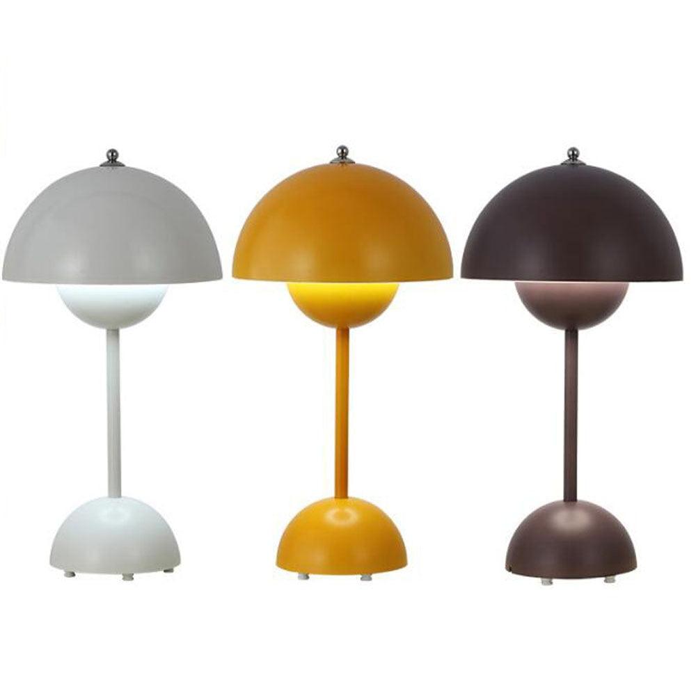 Modern Danish Minimalist Rechargeable Wireless Mushroom Table Lamp (Flowerpot VP9)